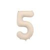 Foil Balloon Number ''5'', 86cm, light beige