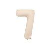 Foil Balloon Number ''7'', 86cm, light beige