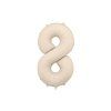 Foil Balloon Number ''8'', 86cm, light beige