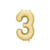 Foil Balloon Number '3', 86 cm, gold