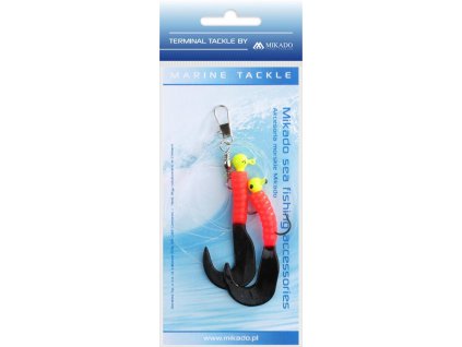 Mořský Návazec - Pilk Twist Jighead Rig 7.5Cm-2X6G - Červený Černý