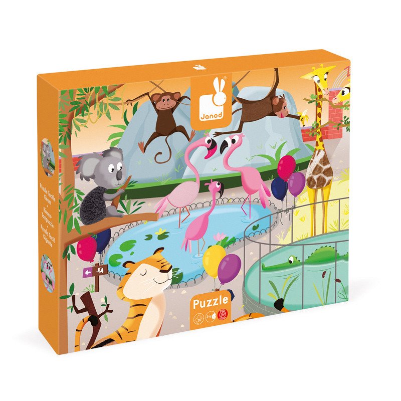 Hmatové puzzle deň v ZOO- 24ks