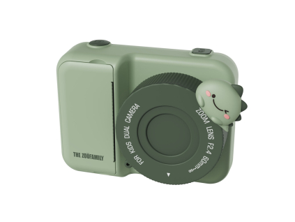 The Zoofamily print camera green dino side front