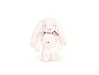 Doudou Plyšový zajačik so šatkou biely 35 cm