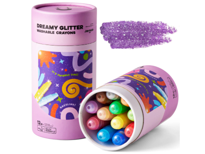 Jemné voskovky Umývateľné Glitter 12 ks