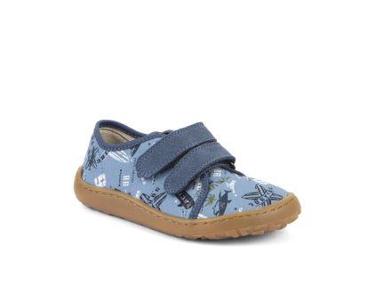 Froddo detské barefoot plátenky - Blue Shark