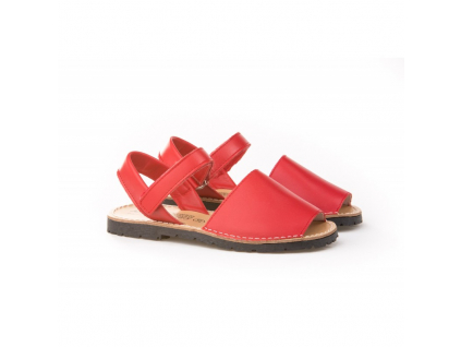 cervene sandalky Avarky s otvorenou patou Angelitos