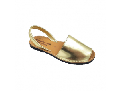damske nasuchovacie sandale avarky zlate menorquinas