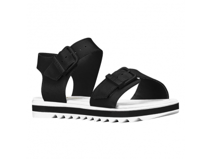 Dievčenské kožené sandále BIBI čierne