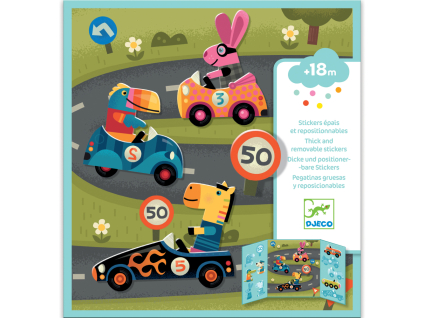 odnimatelne samolepky auta male darceky