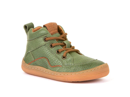 Froddo prechodné kožené barefoot topánky Lace Up OLIVE
