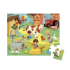 Janod Puzzle Deň na farme v kufríku 24 ks