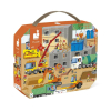 Janod Puzzle Na stavbe v kufríku 36 ks