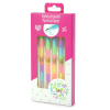 Gélové perá: pastelové dúhové farby - 6 ks