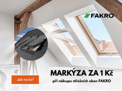 Markýza FAKRO za 1 Kč při nákupu střešních oken