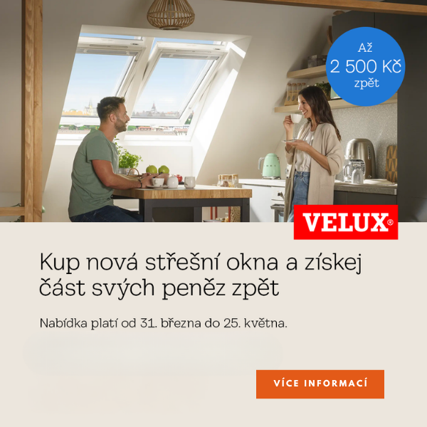Cashback na okna Velux
