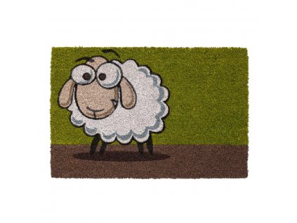 Kokosová vstupní rohož FLOMA Ruco Sheep - délka 40 cm, šířka 60 cm, výška 1,5 cm