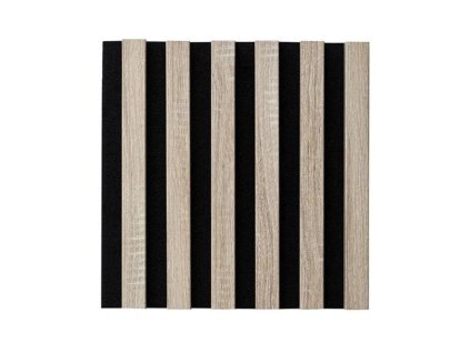 Akustický panel černý podklad / lamely dub sonoma 270x30 cm (Barva DUB SONOMA)