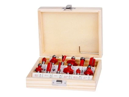 Sada fréz do dřeva 12ks, stopka 8mm