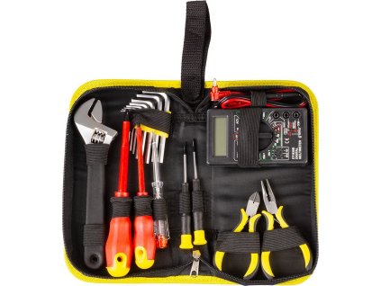 Sada nářadí pro elektrikáře s multimetrem