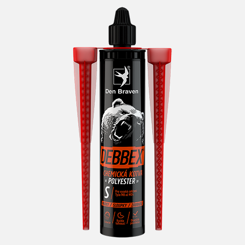 Den Braven Chemická kotva POLYESTER Typ: kartuše, Barva: šedá, Balení (ml): 380 ml