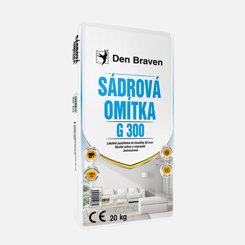 Den Braven Sádrová omítka bílá G300 Typ: pytel, Barva: bílá, Balení: 20 kg