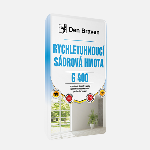 Den Braven Rychletuhnoucí sádrová hmota bílá G400 Balení: 5 kg, Barva: bílá, Typ: pytel