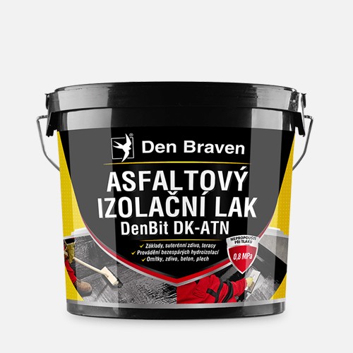 Den Braven Asfaltový izolační lak černý DenBit DK – ATN Balení: 9 kg, Barva: černá, Typ: kbelík
