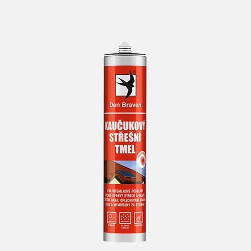 Den Braven Kaučukový střešní tmel 280 ml Typ: kartuše, Barva: hnědá, Balení (ml): 280 ml