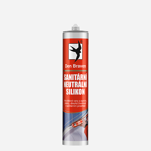 Silikon neutrální sanitární Den Braven OXIM transparentní 280 ml