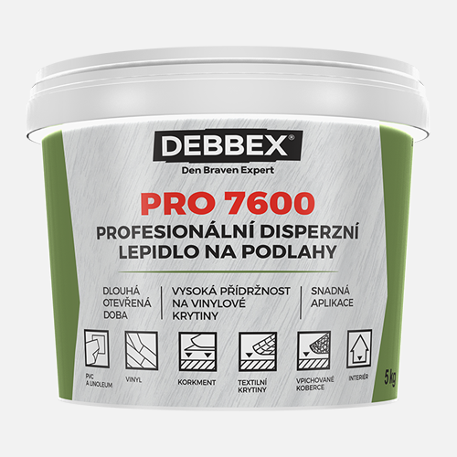 Den Braven Profesionální disperzní lepidlo na podlahy PRO 7600 Typ: kbelík, Balení: 5  kg