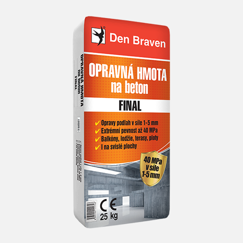 Den Braven Opravná hmota na beton FINAL Typ: pytel, Barva: šedá, Balení: 5  kg