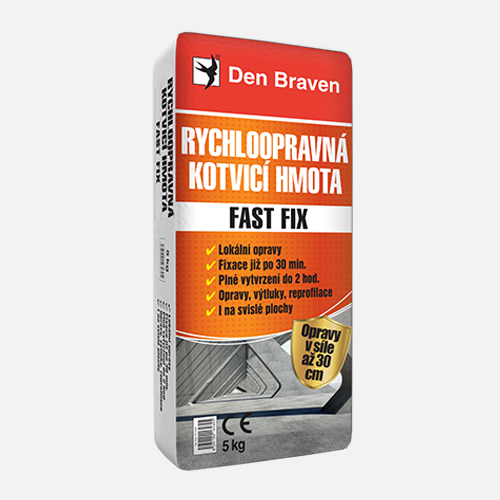 Den Braven Rychloopravná kotvicí hmota FAST FIX Balení: 5 kg, Barva: šedá, Typ: pytel