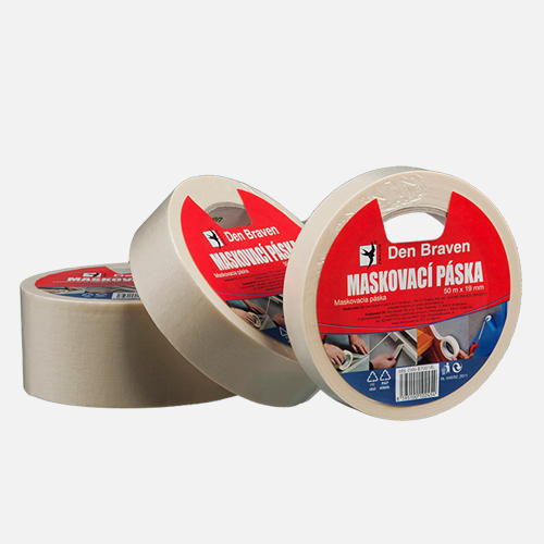 Den Braven Maskovací krepová páska +80 °C Šířka: 38 (mm), Délka: 50 (m)