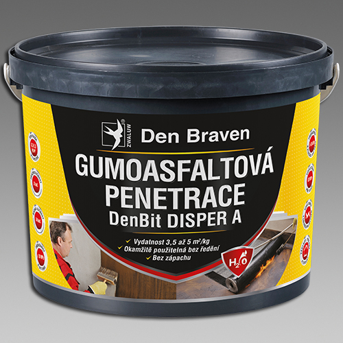 Den Braven Gumoasfaltová penetrace DenBit DISPER A Barva: černá, Typ: kbelík, v balení: 5 kg