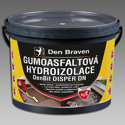 Den Braven Gumoasfaltová hydroizolace DenBit DISPER DN Barva: černá, Typ: kbelík, v balení: 5 kg