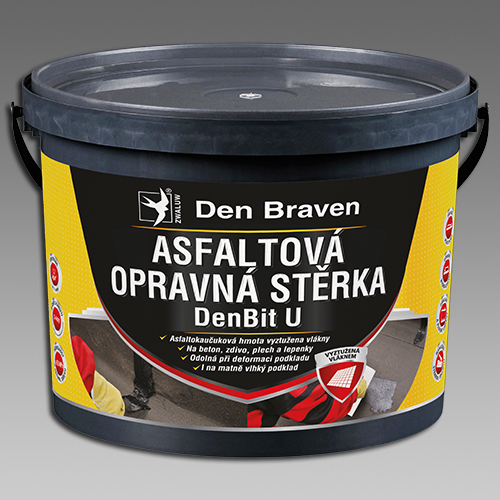 Den Braven Asfaltová opravná stěrka DenBit U Barva: černá, v balení: 10 kg