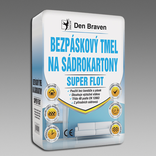 Den Braven Bezpáskový tmel na sádrokartony SUPER FLOT bílá Typ: pytel, Barva: bílá, v balení: 25 kg