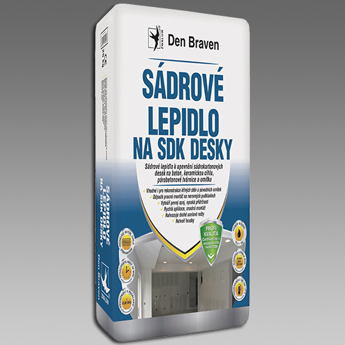 Den Braven Sádrové lepidlo na SDK desky 20 kg bílá