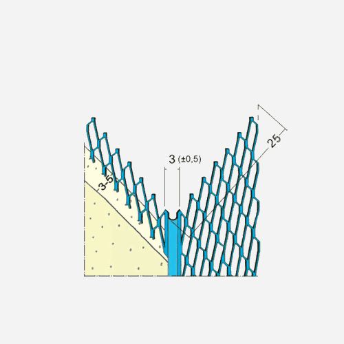 Den Braven Profil pro suchou výstavbu 3 mm MMG 25 Rozměr: 2,5 m x 3 mm – MMG 25