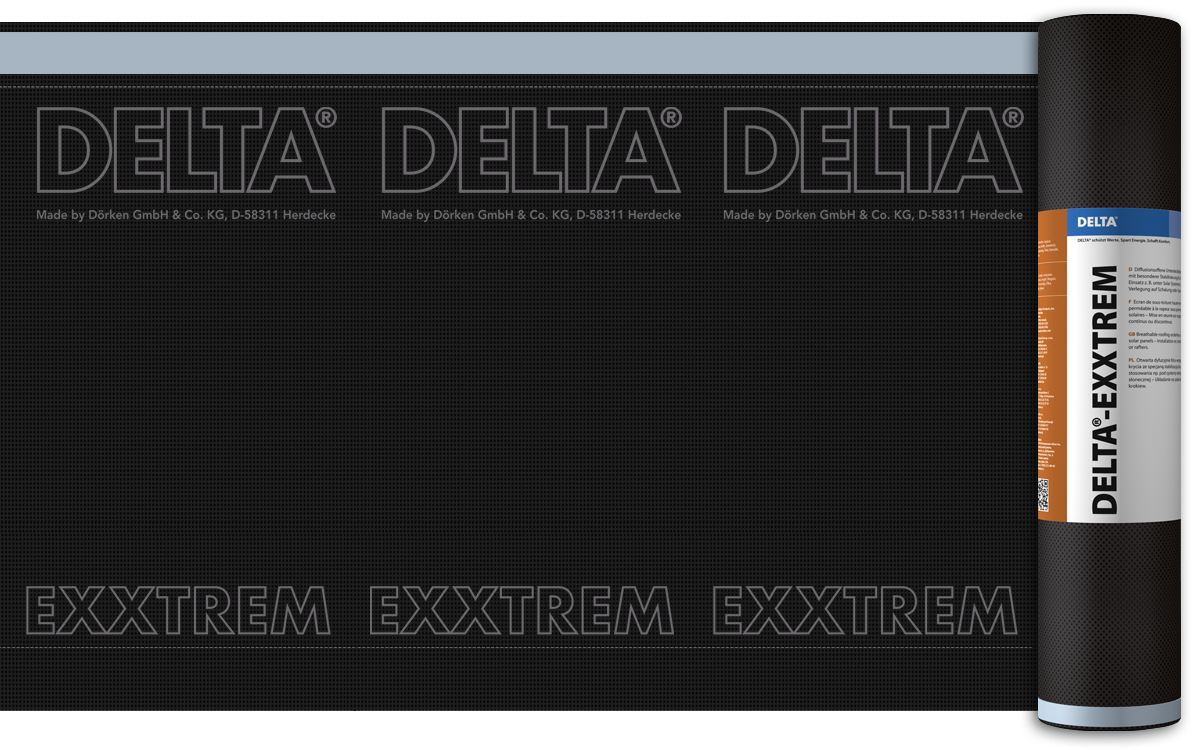 DELTA EXXTREM difúzní membrána pod fotovoltaické a solární systémy.