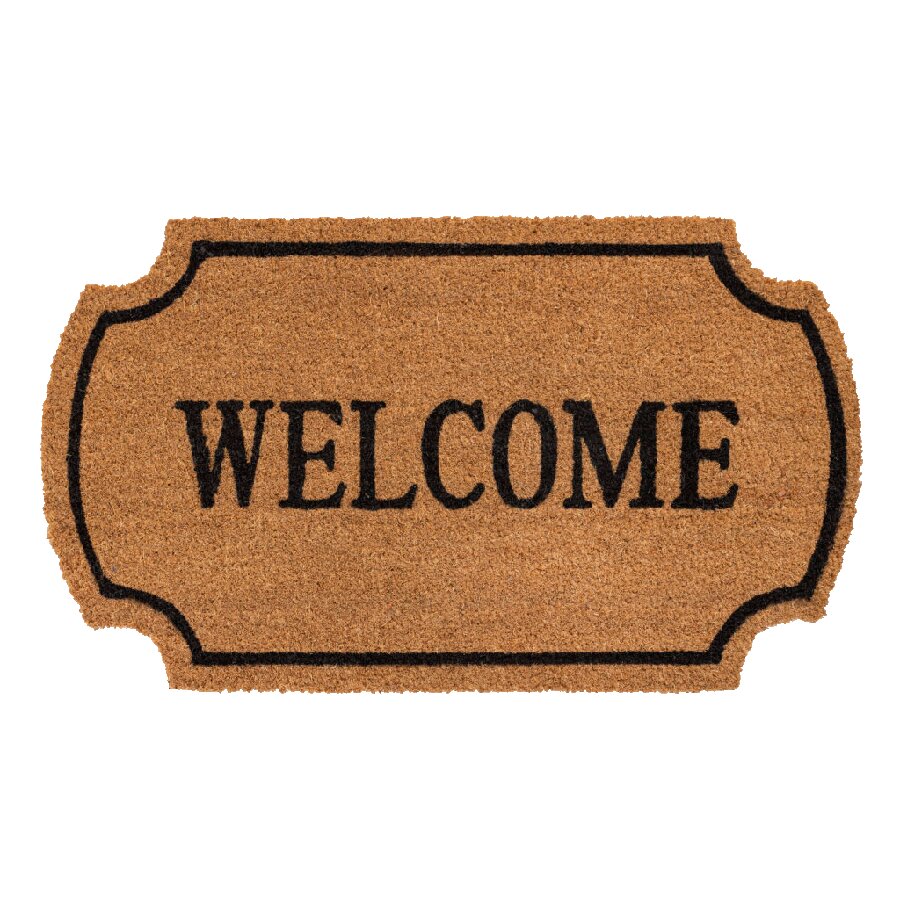FLOMAT Kokosová vstupní rohož FLOMA Ruco Welcome - délka 40 cm, šířka 70 cm, výška 1,5 cm