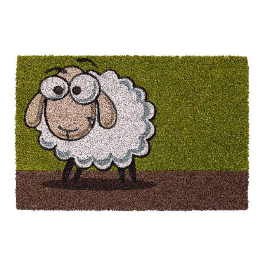 Kokosová vstupní rohož FLOMA Ruco Sheep - délka 40 cm, šířka 60 cm, výška 1,5 cm