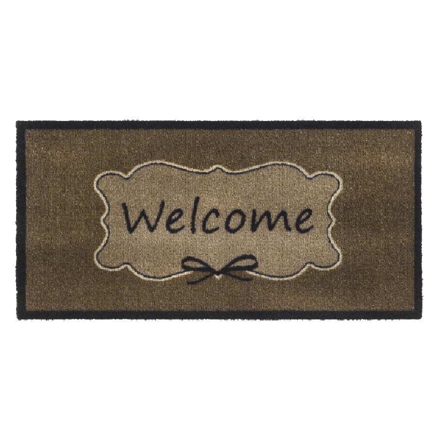 FLOMAT Pratelná vstupní rohož FLOMA Welcome - délka 40 cm, šířka 80 cm, výška 0,8 cm
