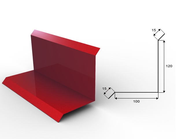 Blachdom Lemování ke komínu dolní Omak PE mat Barva krytiny: Grafitová šeď RAL 7024
