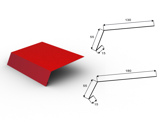 Blachdom Okapní lišta Omak PE mat Barva krytiny: Červený mat