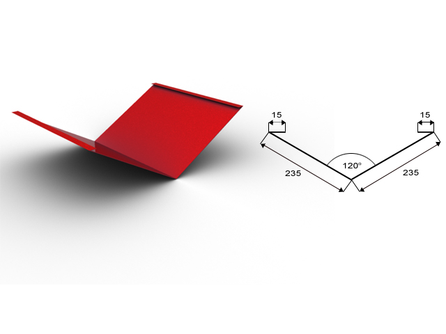 Blachdom Hliníkové úžlabí Omak mat Barva krytiny: Cihlový mat