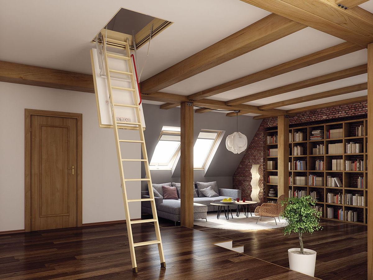 Půdní schody FAKRO LWT Stavební otvor: 60x130 cm, Výška: 305 cm