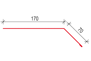 Okapní plech OP Satjam Povrchová úprava: Polyestersat PE 25, Barva krytiny: Grafitová šeď RAL 7024