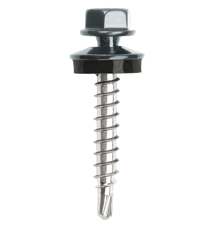 Samovrtný šroub s těsněním do dřeva Satjam - balení 250 ks Barva krytiny: Šedá RAL 7000